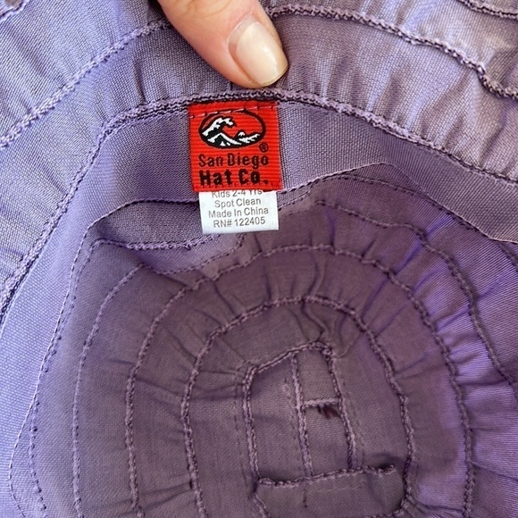 San Diego Hat Co. Purple Kids Sun Hat Size 2-4 - Picture 5 of 10